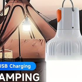 Resim 1 Adet Taşınabilir LED Balıkçılık Ampulü, Seyahat Macerası için Kancalı Arama Işığı, Dağa Tırmanma, USB Şarj Edilebilir Kamp Çadır Feneri, Dış Mekan Seyahati için Elde Tutulan Acil Durum Sel Lambası 