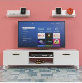Resim Kenzlife televizyon sehpası berlin 150 byz tv ünitesi raflı 