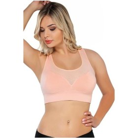 Resim Pudra Emay 4027 Seamless Tül Pedli Toparlayıcı Sütyen Korse Çok Renkli 