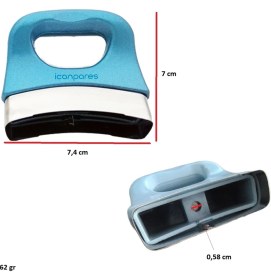 Resim İcanpares Tencere Kapak Tava Sahan Kapağı Yan Kulbu 1 Adet Açık Mavi 