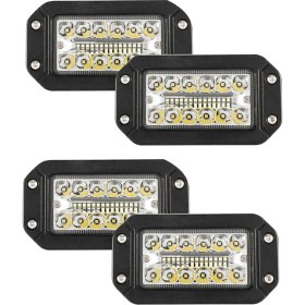 Resim Haashu 4pcs 12V 6 Inç Yıkama Iş Lambası 26 LED Süper Parlak Spot Işığı Farları (Yurt Dışından) 