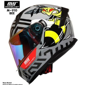 Resim Mts M-910 Bee Kapalı Motosiklet Kaskı Gri 