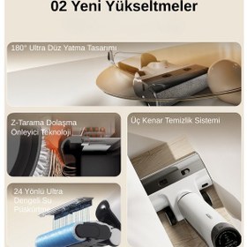 Resim Uwant D500 Vakum + Mop Kendini Temizleme Özellikli 17.000Pa Islak Kuru Şarjlı Süpürge 
