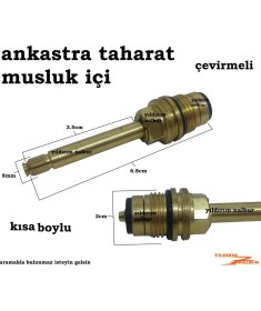 Resim Yıldırım Ankastre Taharat Musluğu İçi Çevirmeli Taharet Musluk İçi Küçük Kısa Boy Salmastra 