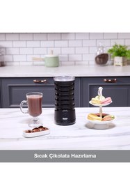 Resim Fakir Milky Art Süt Köpürtücü ve Süt Isıtıcı - Latte Cappuccino İçin Elektrikli Süt Frother 