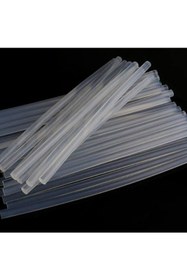 Resim EcoChic Sıcak Silikon Çubuğu 1 KG 80 adet 7mm-30cm Mum Silikon İnce Uç Şeffaf 