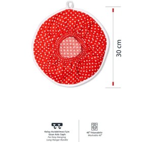 Resim Asev Home Pilav Demleme Örtüsü , Tencere Kapağı Bonesi KIRMIZI 