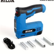 Resim HILDA Kablosuz Pnömatik Çivi Tabancası Stapler, 4V Şarj Edilebilir Lityum Pil, 2000 Çivi Dahil, USB Şarj, Mobilya, DIY Ev Ahşap İşleri Projeleri, Kablosuz Çivi Tabancası, Dayanıklı Aracı İnşası 