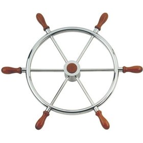 Resim Tekne Direksiyon Simidi, 50cm, Paslanmaz, Tipo11, Tekne Dümen Simidi 