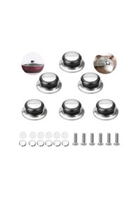 Resim Ermiya 6 Ad Tencere Tava Sahan Cam Kapak İçin Üst Tepe Kulp Pasl 