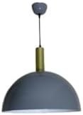 Resim Rsylight Ryslight Retro Gri Metal Dekoratif Tekli Kafe Mutfak Aydınlatma Avize Çap:30 Cm 