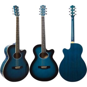 Resim Extreme Xa35bls Akustik Gitar (mavi Burst) | Çelik Tel Dengeli Akustik Ton 