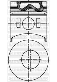 Resim YENMAK 31-04440-000 Piston+Segman Std-(104.00)-(Mitsubishi: Canter-659 98-04 Turbosuz 4D34 ) 3104440000 (WA979514) 