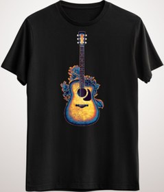 Resim GreenMint Unisex Siyah Folk Gitar Guitar 