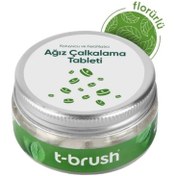 Resim T-Brush Nane Aromalı Florürlü Ağız Çalkalama Tableti 75 Adet 