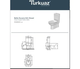 Resim Turkuaz Bella Duvara Sıfır Klozet 