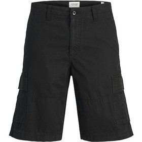 Resim Jack Jones Erkek Yandan Cepli Kargo Şort 12274389 Siyah 