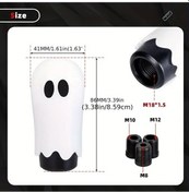 Resim Globalbloom Jdm Halloween Beyaz Vites Topuzu Adaptörü Dayanıklı Alüminyum Alaşım Çoğu Araç İçin 