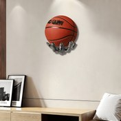 Resim 1 Yaratıcı Adams El Şeklinde Duvara Monte Basketbol Tutucu - Altın Reçine, Uygun, Oda Dekoru & Top Saklama için İdeal, Halloween/Noel/Paskalya/Bayram için Mükemmel, Basketbol Aksesuarları 