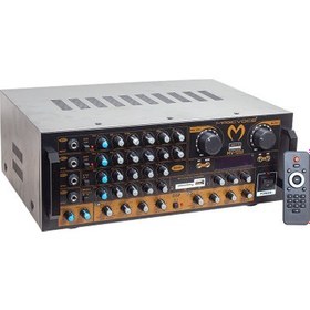 Resim MV-1232 2*80W USB/SD/Bt Uk-Balans 4 Mik Giriş-4 Hop Çıkışlı Stereo Küp Mixer Trafosuz Anfi 