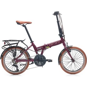 Resim Carraro Flexı 121 20 Jant 21 Vites 35 cm V-Fren Katlanır Bisiklet - Mat Viola Bakır 
