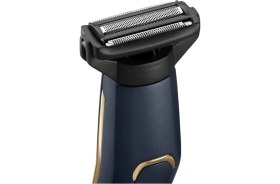 Resim Lacivert 3 Başlıklı Vücut Bakım Seti, Paslanmaz Çelik, Su Geçirmez, Kablosuz Kullanım 