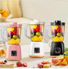 Resim Gateesat Siyah Taşınabilir Mini Smoothie Makinesi Paslanmaz Çelik Bıçaklar Dijital Ekran Kolay Temizlik 