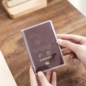 Resim 1 Adet PVC Pasaport Kılıfı - Su Geçirmez ve Çizilmeye Karşı Dayanıklı Seyahat Belgesi Kılıfı Kart Yuvaları ile, Katlanabilir Tasarım Uluslararası Seyahate Uygun, Pasaportlar ve Kimlikler için Dayanıklı Koruyucu Kapak 