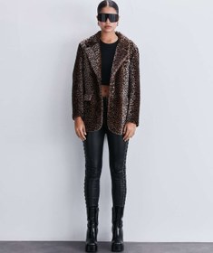 Resim Leopar Blazer Ceket 