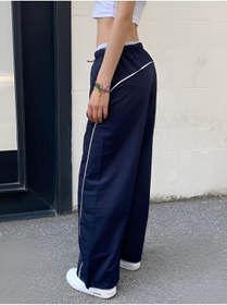 Resim Gofeel Harajuku Baggy Trotters Paraşüt Oversize Kalıp Bel Lastikli Paça Ayarlanabilir Unisex Eşofman Altı 