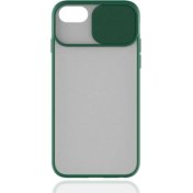 Resim Canpay Apple iPhone 8 Uyumlu Kılıf Kayar Sürgülü Lens Koruma Sliding Lens Protective Case 