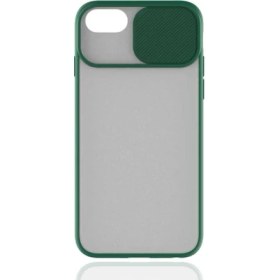 Resim Canpay Apple iPhone 8 Uyumlu Kılıf Kayar Sürgülü Lens Koruma Sliding Lens Protective Case 
