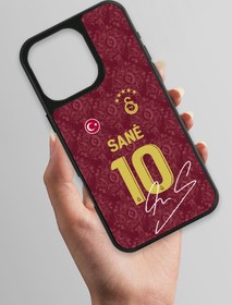 Resim Galatasaray Leroy Sane 3. Forma İmzalı Cam Telefon Kılıfı - iPhone 16 Pro Max 
