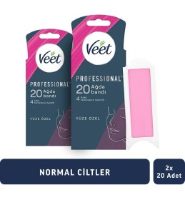 Resim Yüz Bölgesi Özel Sir Ağda Bandı, 40'lı, 20'li X2 Paket, Güçlü ve Hassas Kullanım 