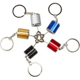 Resim Buffer Hareketli Araba Vites Anahtarlık Altı Hız Manuel Vites Dişli Shifter Topuzu Metal Anahtarlık 