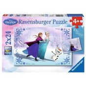 Resim Ravensburger 2x24 Parça Puzzle Walt Disney Frozen 091157 