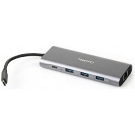 Resim Dark DK U31x36 USB 3.1 Type C 9 in 1 Ethernet - HDMI - TF SD Kart Okuyucu - USB 3.0 - HUB 