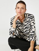 Resim Zebra Desenli Gömlek Uzun Kollu 