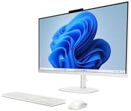 Resim HP OmniStudio 27-CU0009NT D62C1EA Intel Core 5 210H 16GB RAM 512GB SSD 27 inç Full HD FreeDos Beyaz All In One PC 