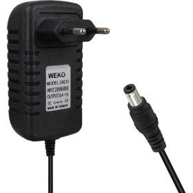 Resim Weko 7.2 Volt - 1 Amper Krokodil Uçlu Priz Tipi Yerli Üretim Akü Şarj Adaptörü 