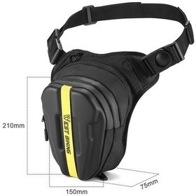 Resim Pazly Su Geçirmez Motosiklet Çantası - Bel/göğüs/yağ Kutusu İçin Multifonksiyonel Bisiklet Çantası Sarı/siyah/ Siyah 