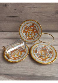 Resim Konyax Çay Seti 12 Parça 6 Kişilik Truva Renkli 