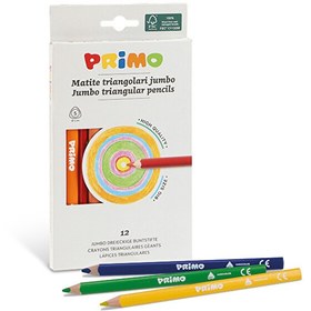 Resim Primo Jumbo Üçgen Boya Kalemi 12 Renk 
