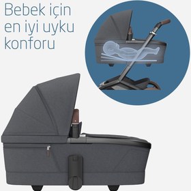 Resim Maxi-Cosi Fame Yatış Pozisyonu Ayarlanabilir Ekstra Geniş 0-9 kg Portbebe Twillic Graphite 