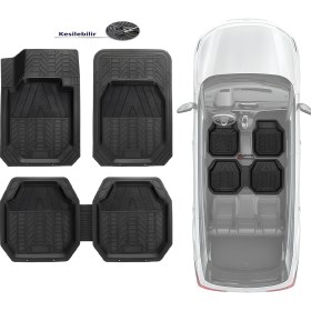 Resim Wehhler Hyundai I10 2020-2021-2022-2023-2024-2025 Kesilebilir Havuzlu Esnek Paspas 