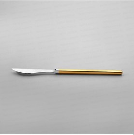 Resim Nehir Sofia Altın Sade 12 Kişilik 72 Parça Çatal Kaşık Bıçak Takımı Altın 