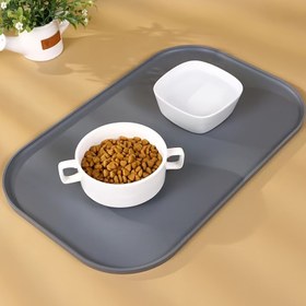 Resim Premium Silikon Pet Besleme Matı - Yumuşak, Kolay Temizlenebilir, Kaymaz Kare Placemat Kediler ve Köpekler için - Gri, Kahve, Siyah Renklerde Mevcut - Yemek Zamanı Deneyimi Geliştirir, Pet Besleme Matı | Kare Placemat | Dayanıklı Besleme Matı, Kedi Besleme Matları 