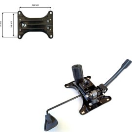 Resim Depolife Ofis Büro Çalışma Koltuğu Için Çift Kol Metal Şase Mekanizma (15X20CM) Yedek Parça 