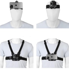 Resim outfire Aksiyon Kameralar Ve Telefonlar Ile Uyumlu Kafa Bandı Göğüs Bandı 