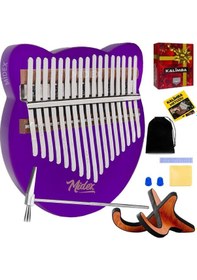 Resim Midex Klx-660-pak Mor Renk Cam Kalimba 17 Tuşlu Full Set 
